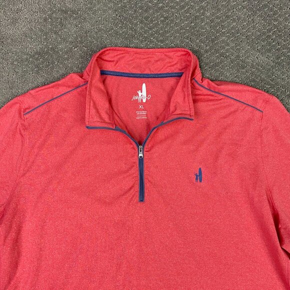 Johnnie-O 1/4 Zip Pullover Men's XL Coral Red Lammie Prep Performance golf - Picture 4 of 10